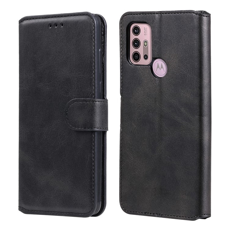 Wallet Stand Flip Leather Phone Case for Motorola Moto G30/G20 / G10 - Black
