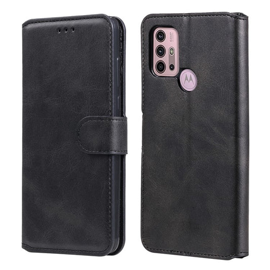 Wallet Stand Flip Leather Phone Case for Motorola Moto G30/G20 / G10 - Black