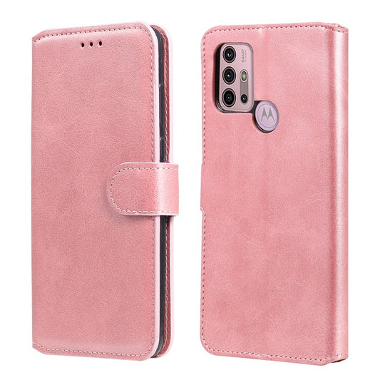 Wallet Stand Flip Leather Phone Case for Motorola Moto G30/G20 / G10 - Rose Gold