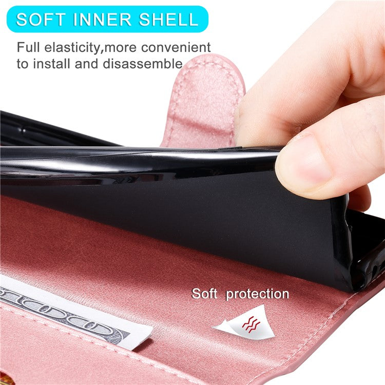 Wallet Stand Flip Leather Phone Case for Motorola Moto G30/G20 / G10 - Rose Gold