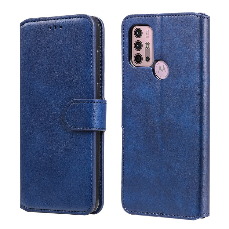 Wallet Stand Flip Leather Phone Case for Motorola Moto G30/G20 / G10 - Blue