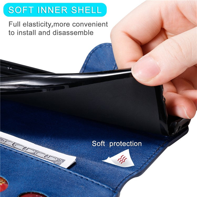 Wallet Stand Flip Leather Phone Case for Motorola Moto G30/G20 / G10 - Blue