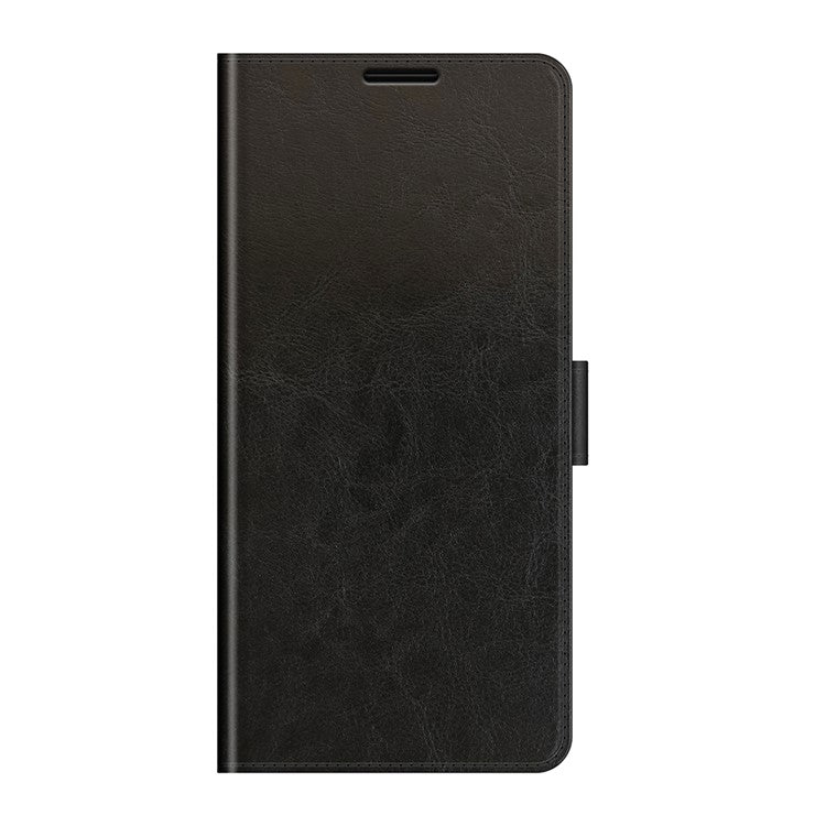Crazy Horse Leather Wallet Stand Case for Motorola Moto G50 - Black