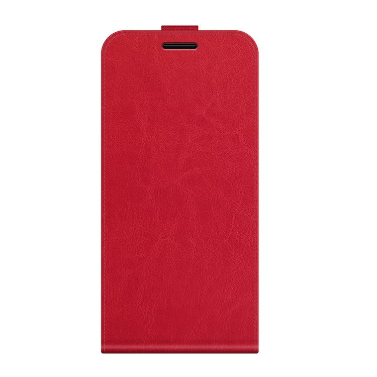 Crazy Horse Leather Protector Case Vertical Flip Phone Cover with Card Slot for Motorola Moto G30/G20 / G10 - Red