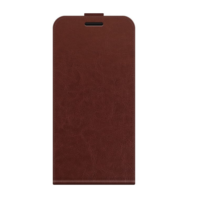 Crazy Horse Leather Protector Case Vertical Flip Phone Cover with Card Slot for Motorola Moto G30/G20 / G10 - Brown