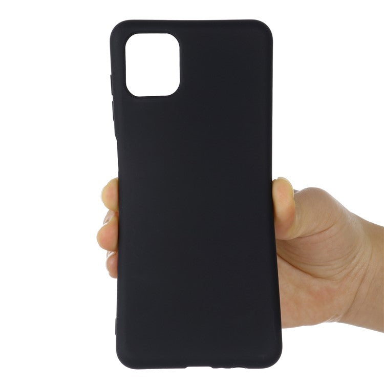 Soft Liquid Silicone Protector Back Case with Handy Strap for Motorola Edge S / Moto G100 - Black