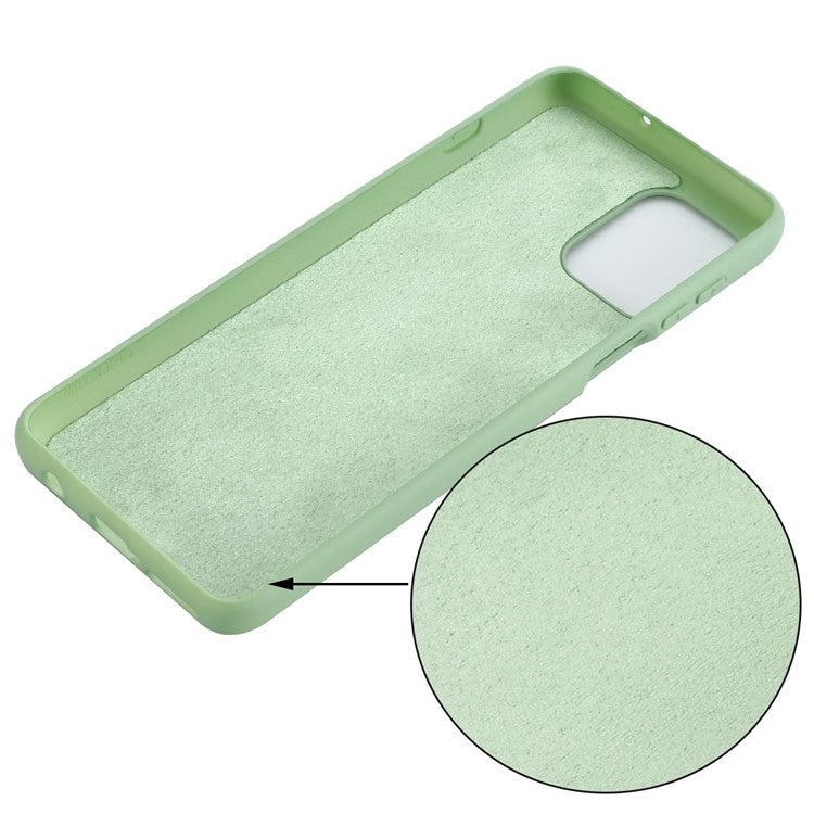 Soft Liquid Silicone Protector Back Case with Handy Strap for Motorola Edge S / Moto G100 - Green