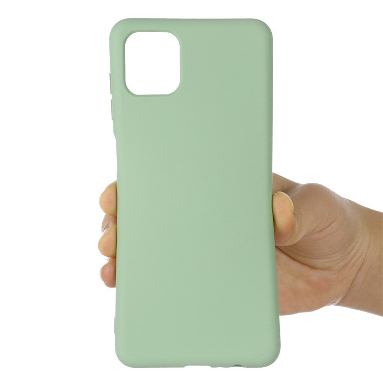 Soft Liquid Silicone Protector Back Case with Handy Strap for Motorola Edge S / Moto G100 - Green
