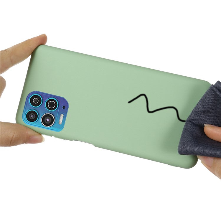 Soft Liquid Silicone Protector Back Case with Handy Strap for Motorola Edge S / Moto G100 - Green