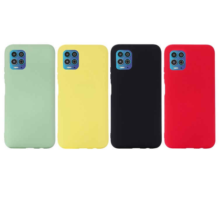 Soft Liquid Silicone Protector Back Case with Handy Strap for Motorola Edge S / Moto G100 - Green
