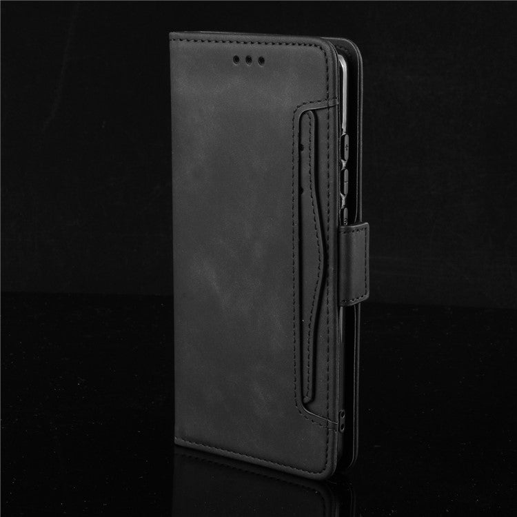 Wallet Design Multiple Card Slots Stand Leather Phone Case for Motorola Moto G50 - Black
