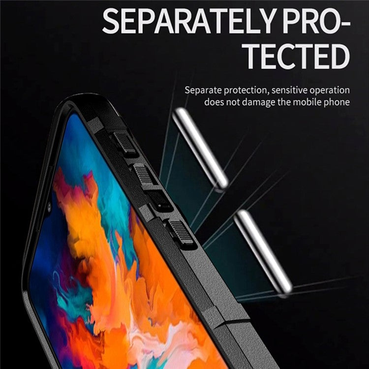 Rugged Square Grid Texture Shock-proof TPU Protector Case for Motorola Moto G50 - Black