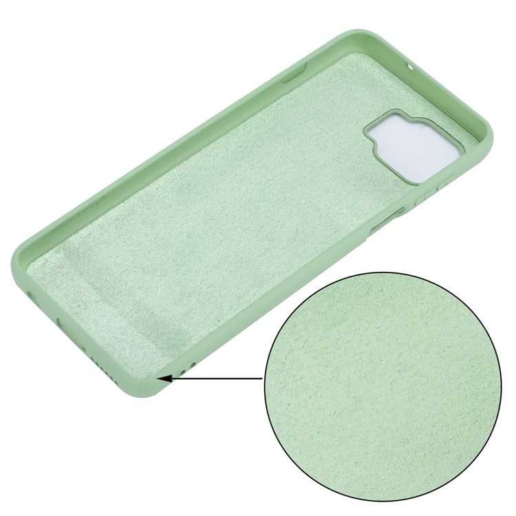 Solid Color Liquid Silicone Phone Protective Shell with Strap for Motorola Moto G 5G Plus - Green
