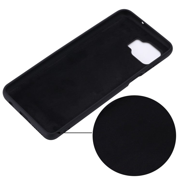Solid Color Liquid Silicone Phone Protective Shell with Strap for Motorola Moto G 5G Plus - Black