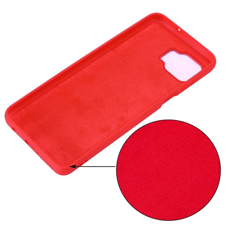 Solid Color Liquid Silicone Phone Protective Shell with Strap for Motorola Moto G 5G Plus - Red