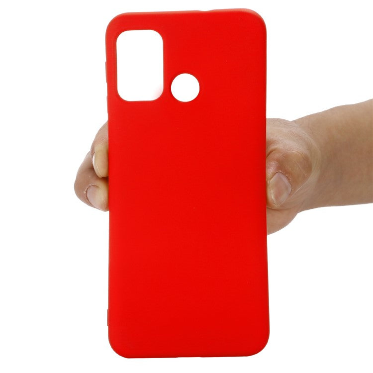 Soft Liquid Silicone Phone Case for Motorola Moto G60 - Red