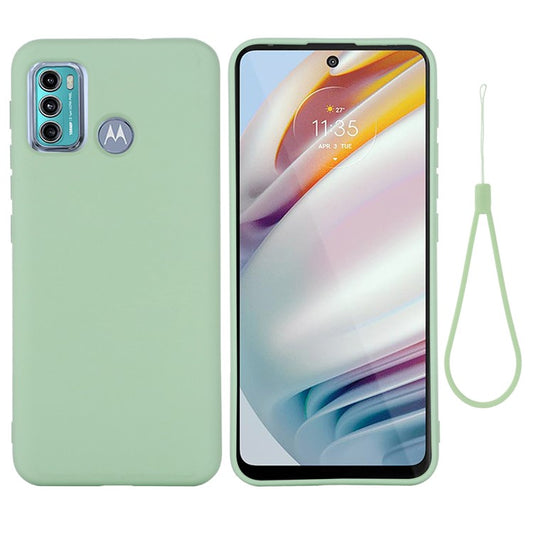 Soft Liquid Silicone Phone Case for Motorola Moto G60 - Green