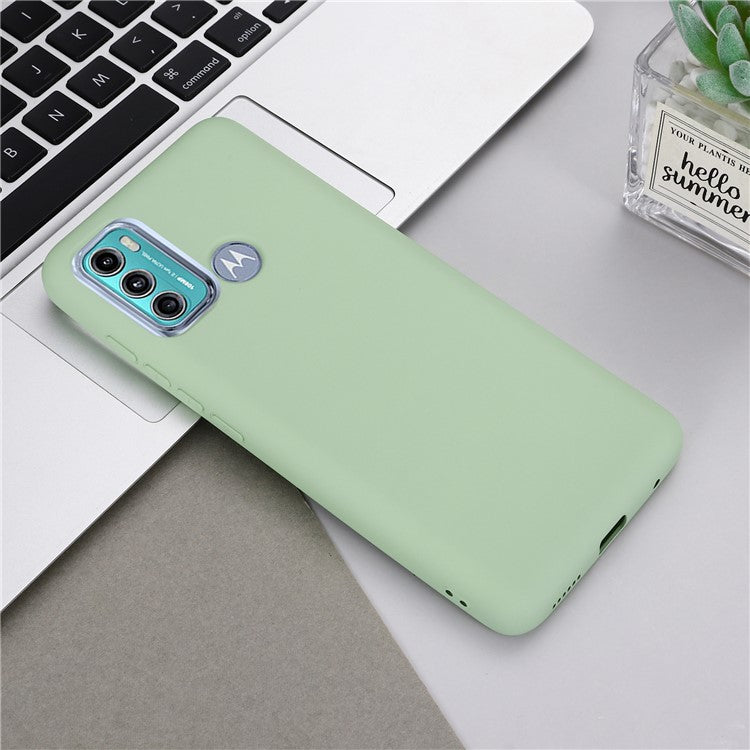 Soft Liquid Silicone Phone Case for Motorola Moto G60 - Green