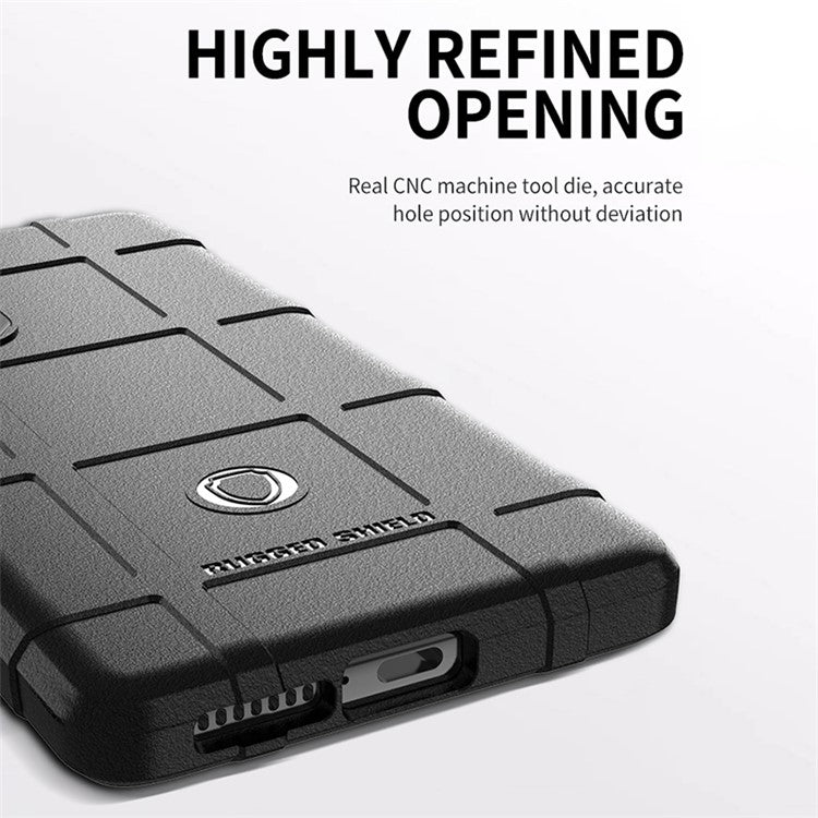 Anti-Drop Rugged Square Grid Texture Soft TPU Shockproof Protective Case for Motorola Edge 20 Pro / Edge S Pro - Green