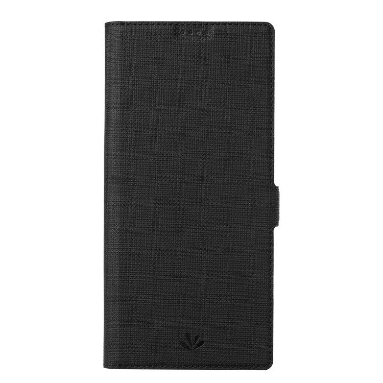 VILI K Series Wallet Design Leather Phone Stand Cover for Motorola Edge 20 Pro - Black