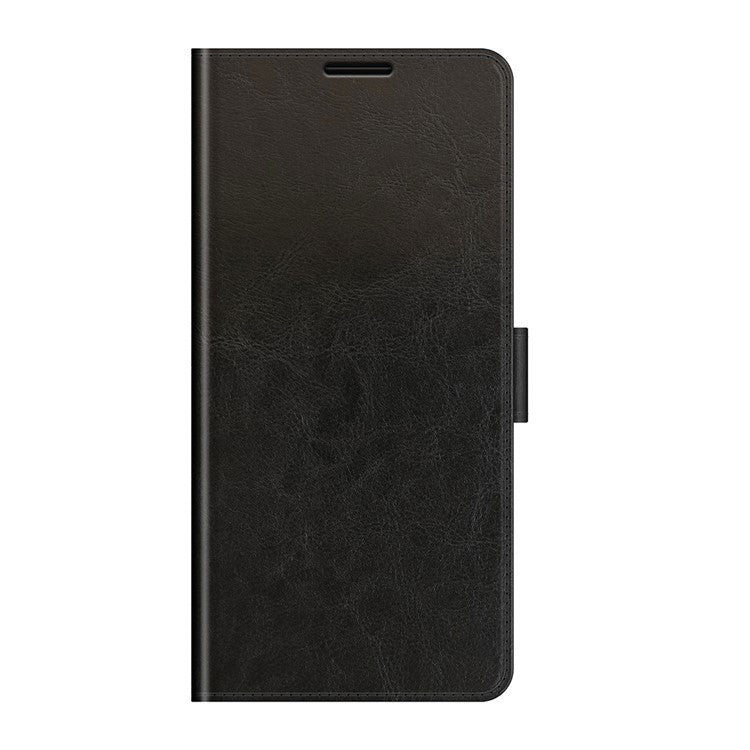 Special Crazy Horse Texture All-Round Protective Leather Wallet Stand Case for Motorola Edge 20 Lite - Black