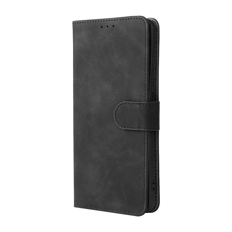 Quality Wallet Design Stand Leather Phone Cover Phone Case for Motorola Moto G60S - Black