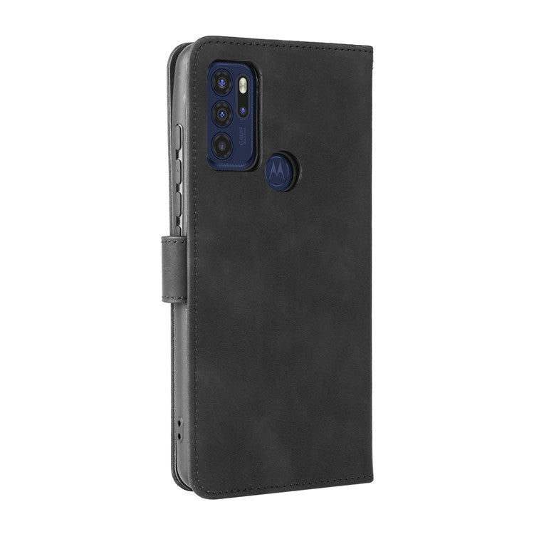 Quality Wallet Design Stand Leather Phone Cover Phone Case for Motorola Moto G60S - Black
