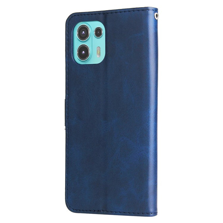 Zipper Pocket Design Fashionable Style Wallet PU Leather Phone Case Quality Flip Phone Covering Shell for Motorola Edge 20 Lite - Blue