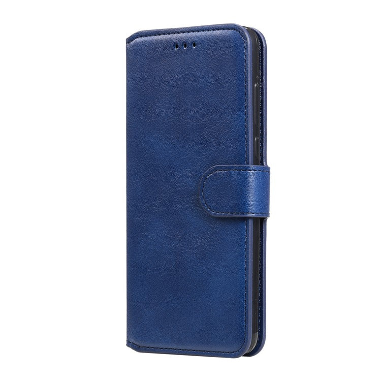 Anti-scratch Shock Resistant Anti Drop Full Protection PU Leather Wallet Stand Phone Cover Case for Motorola Edge 20 Pro - Blue