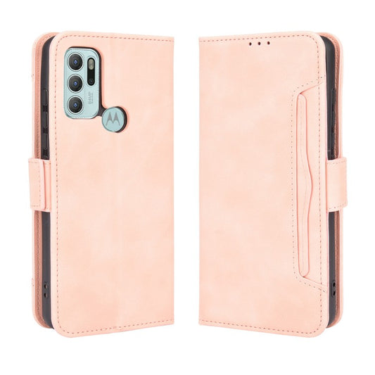 Anti-Drop Full Body Protection Multiple Card Slots PU Leather Phone Case Wallet Cover with Stand for Motorola Moto G60S - Pink