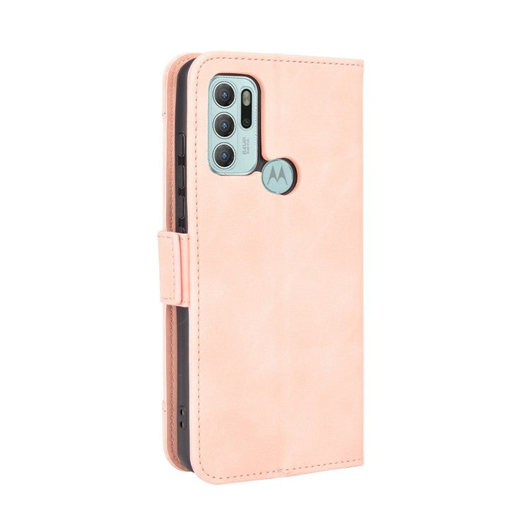 Anti-Drop Full Body Protection Multiple Card Slots PU Leather Phone Case Wallet Cover with Stand for Motorola Moto G60S - Pink