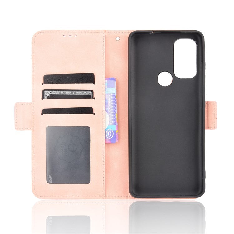 Anti-Drop Full Body Protection Multiple Card Slots PU Leather Phone Case Wallet Cover with Stand for Motorola Moto G60S - Pink