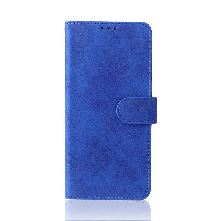 Skin-Touch Feeling PU Leather Wallet Phone Case Flip Stand Cover for Motorola Moto G50 5G - Blue
