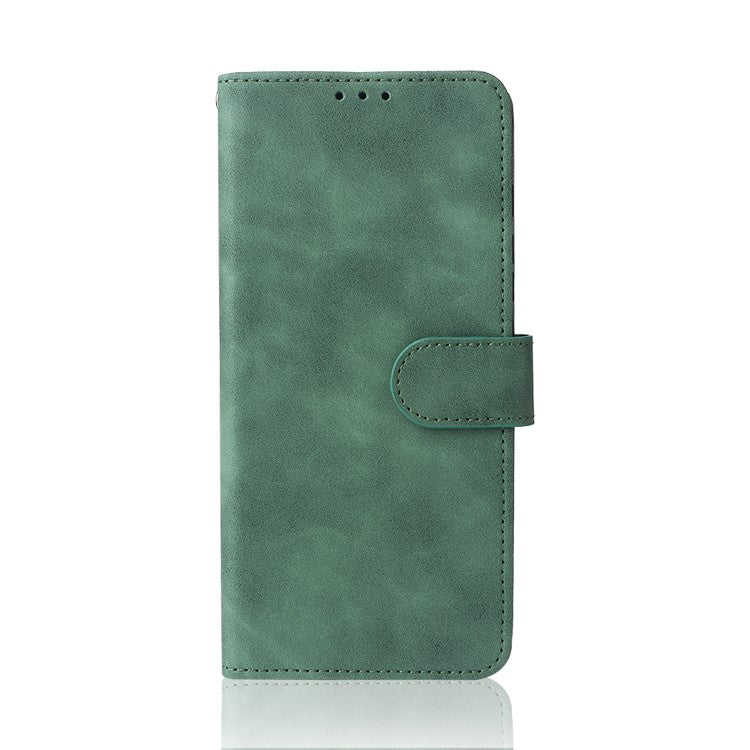 Skin-Touch Feeling PU Leather Wallet Phone Case Flip Stand Cover for Motorola Moto G50 5G - Green