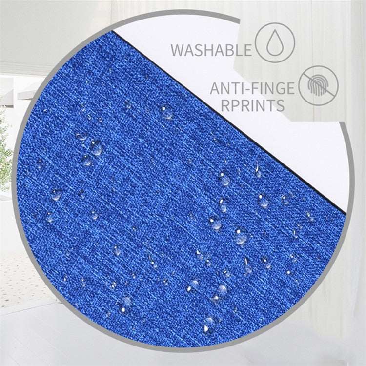 Well-protected Cloth Coated TPU + PC Mobile Phone Hybrid Case Shell for Motorola Moto G30 - Dark Blue