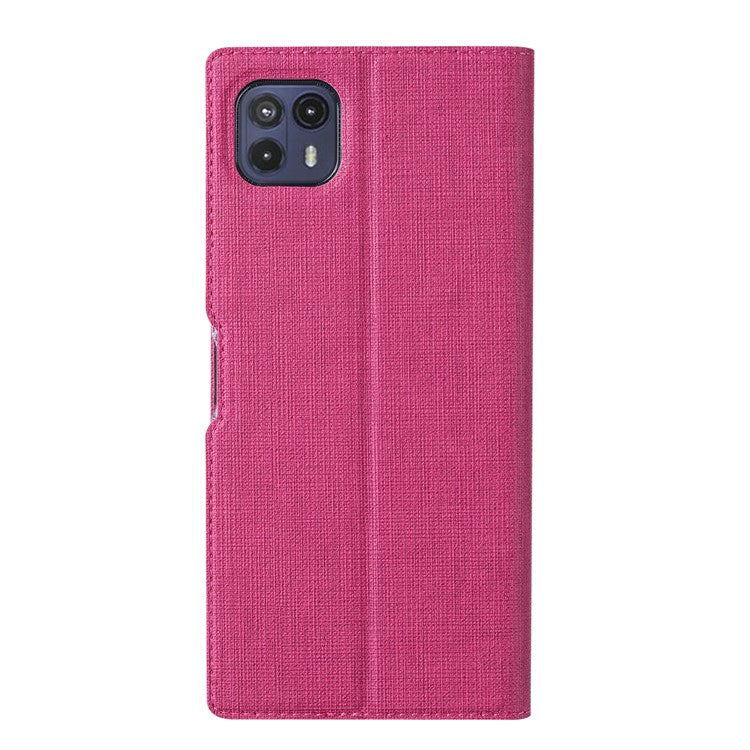 VILI DMX Series PU Leather Magnetic Auto Closing Stand Design Phone Cover Shell with Card Holder for Motorola Moto G50 5G - Rose