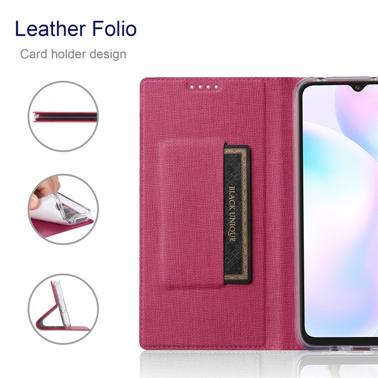 VILI DMX Series PU Leather Magnetic Auto Closing Stand Design Phone Cover Shell with Card Holder for Motorola Moto G50 5G - Rose
