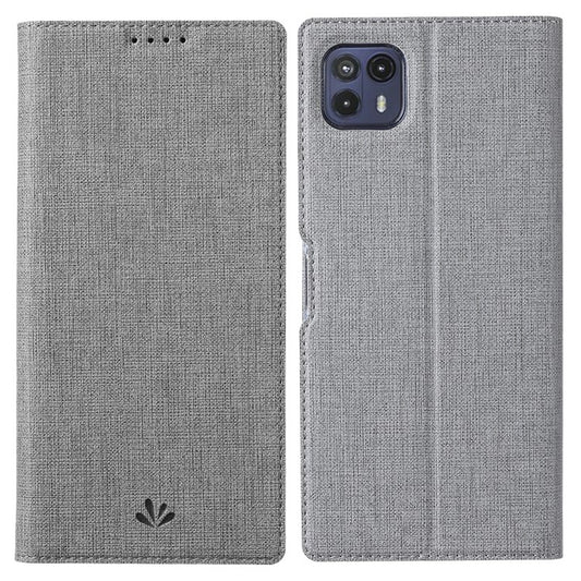 VILI DMX Series PU Leather Magnetic Auto Closing Stand Design Phone Cover Shell with Card Holder for Motorola Moto G50 5G - Grey