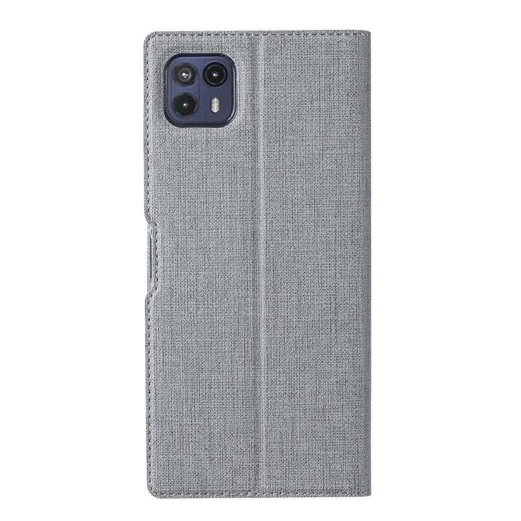 VILI DMX Series PU Leather Magnetic Auto Closing Stand Design Phone Cover Shell with Card Holder for Motorola Moto G50 5G - Grey