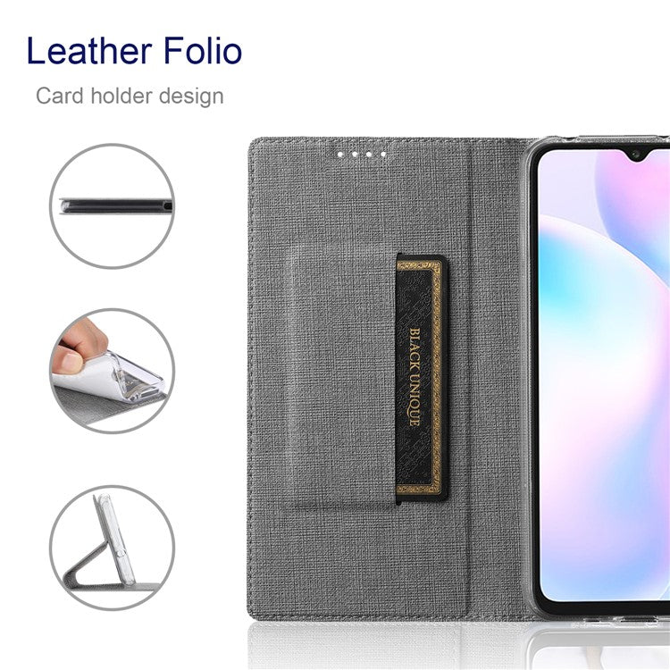 VILI DMX Series PU Leather Magnetic Auto Closing Stand Design Phone Cover Shell with Card Holder for Motorola Moto G50 5G - Grey