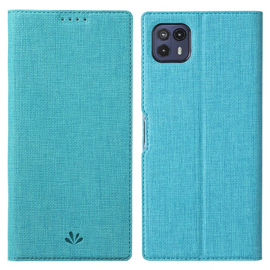 VILI DMX Series PU Leather Magnetic Auto Closing Stand Design Phone Cover Shell with Card Holder for Motorola Moto G50 5G - Blue