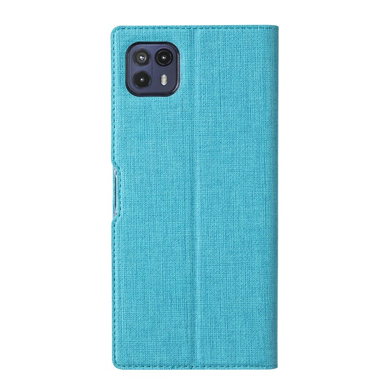 VILI DMX Series PU Leather Magnetic Auto Closing Stand Design Phone Cover Shell with Card Holder for Motorola Moto G50 5G - Blue