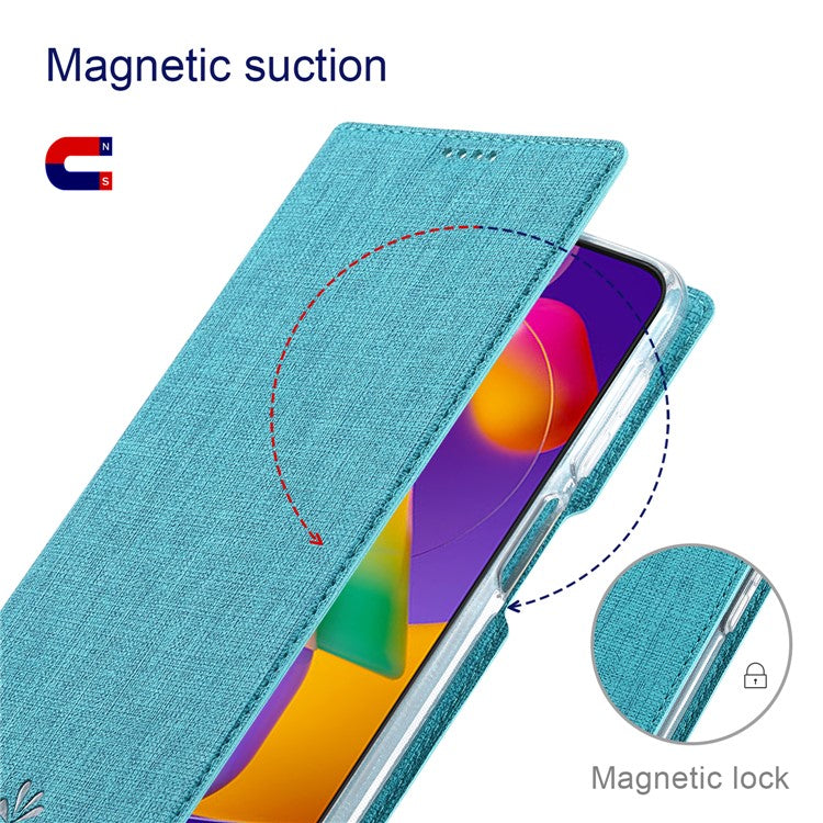 VILI DMX Series PU Leather Magnetic Auto Closing Stand Design Phone Cover Shell with Card Holder for Motorola Moto G50 5G - Blue