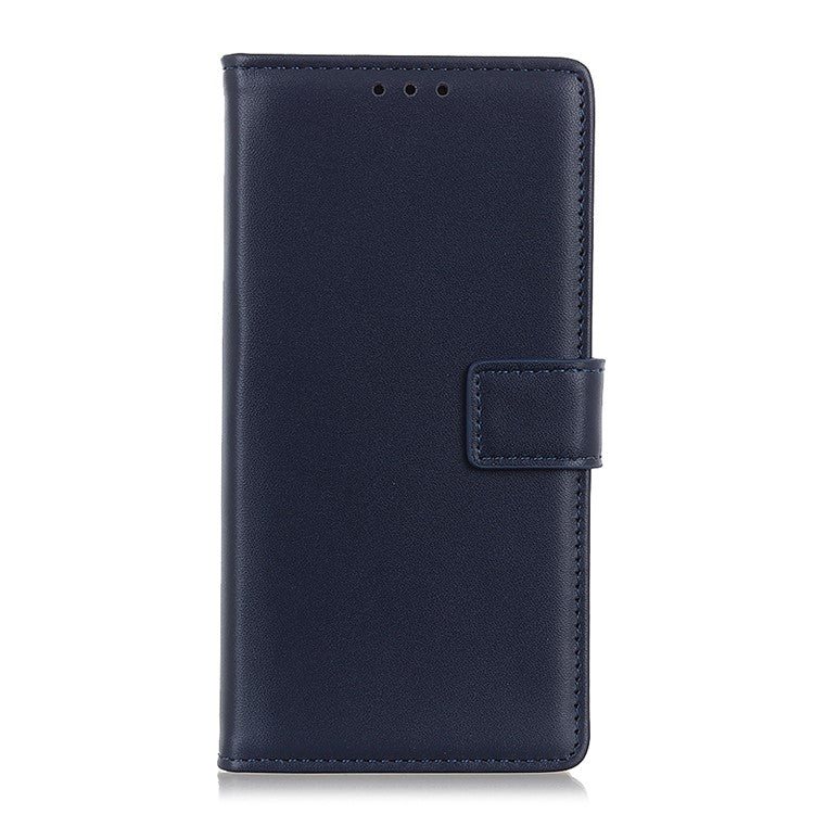 Adjustable Stand Design Flip Folio PU Leather Wallet Phone Case for Motorola Moto E40/E20 - Blue