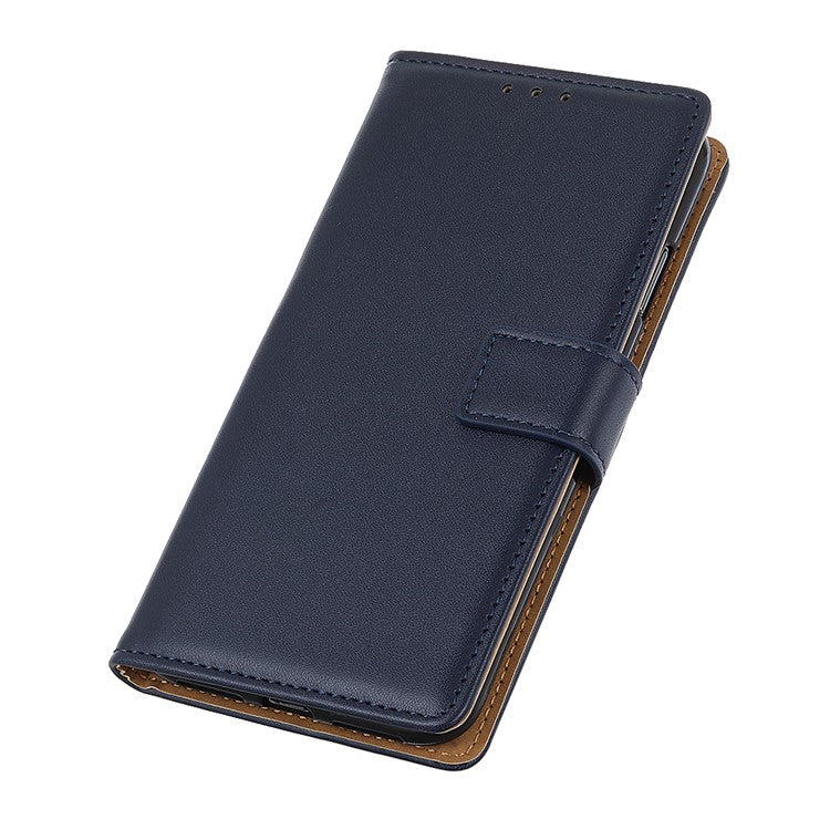 Adjustable Stand Design Flip Folio PU Leather Wallet Phone Case for Motorola Moto E40/E20 - Blue