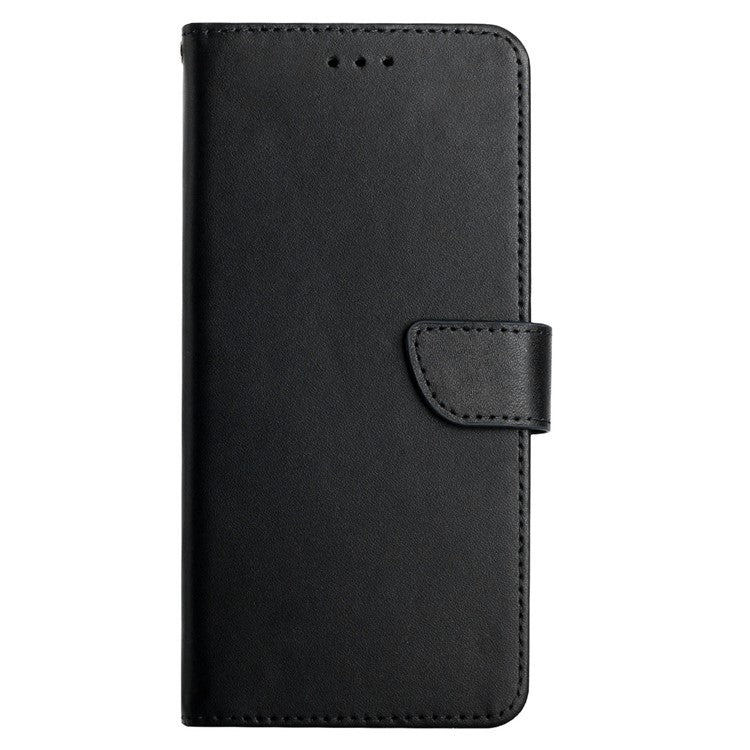 Nappa Texture Genuine Leather Multifunction Wallet Stand Fully Wrapped Protective Phone Case for Motorola Edge 20 - Black