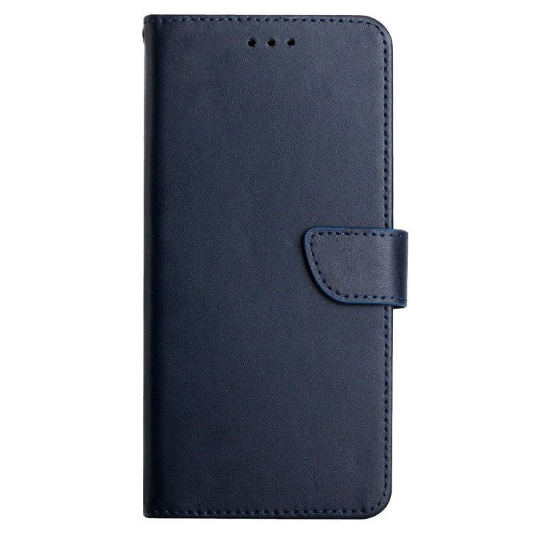 Nappa Texture Genuine Leather Multifunction Wallet Stand Fully Wrapped Protective Phone Case for Motorola Edge 20 - Blue