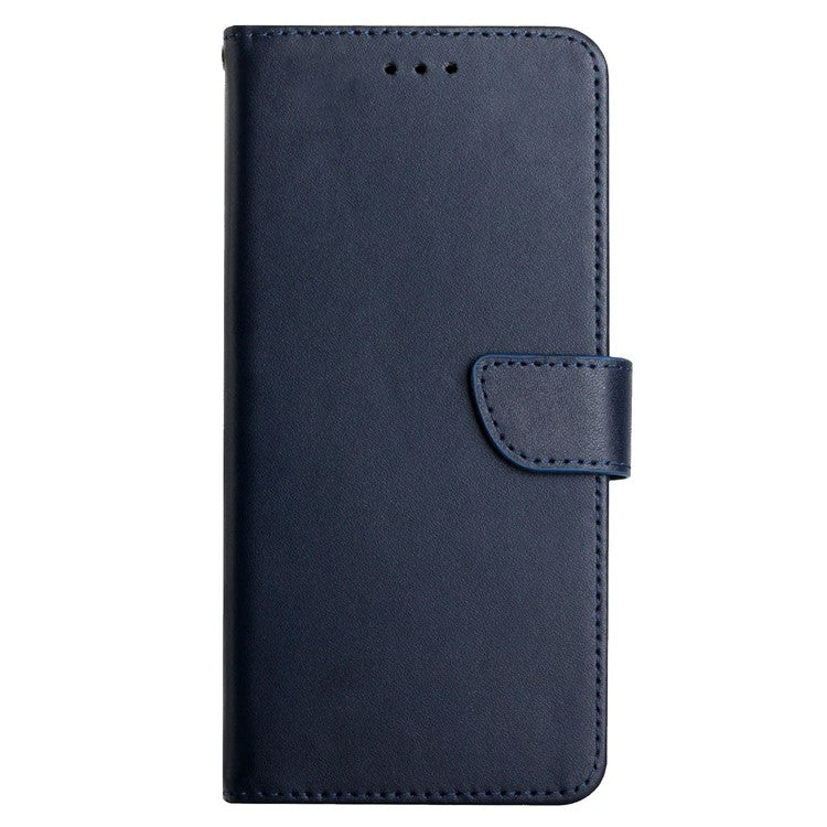 Nappa Texture Genuine Leather Anti-drop Protection Wallet Stand Phone Case for Motorola Edge 20 Lite - Blue