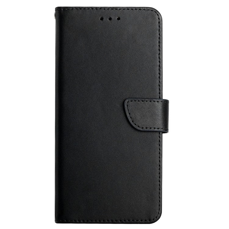 Magnetic Closure Flap Genuine Leather Nappa Texture Multifunction Wallet Stand Full Body Protective Phone Case for Motorola Moto G30/G20/G10 - Black