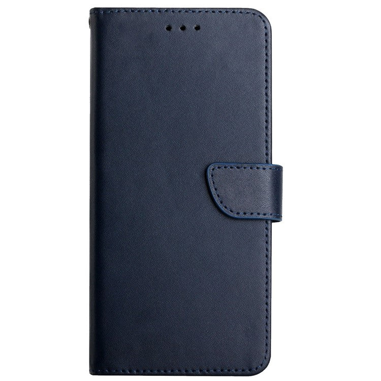 For Motorola Moto G 5G Plus Practical Wallet Stand Function Flip Phone Cover Genuine Leather Nappa Texture Full Body Protective Phone Case - Blue